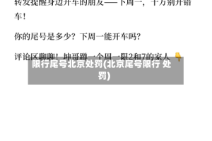 限行尾号北京处罚(北京尾号限行 处罚)