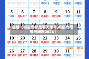 最近【秦皇岛都是哪天限号,秦皇岛限号时间表2026】