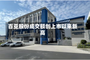 百亚股份成交额创上市以来新高