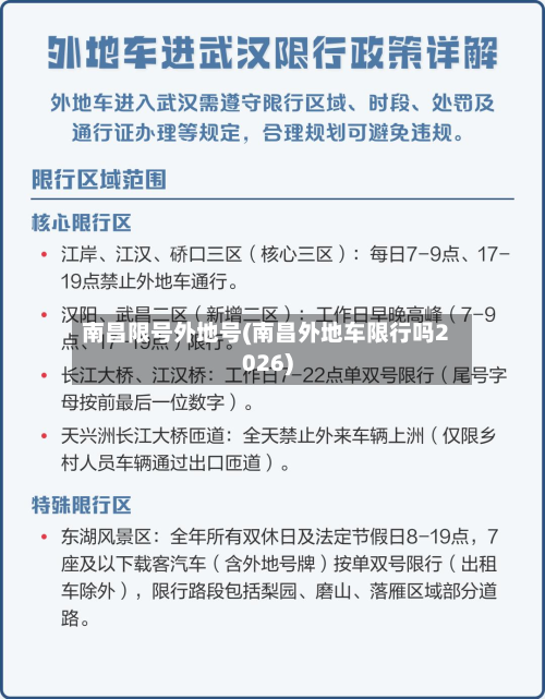 南昌限号外地号(南昌外地车限行吗2026)-第1张图片