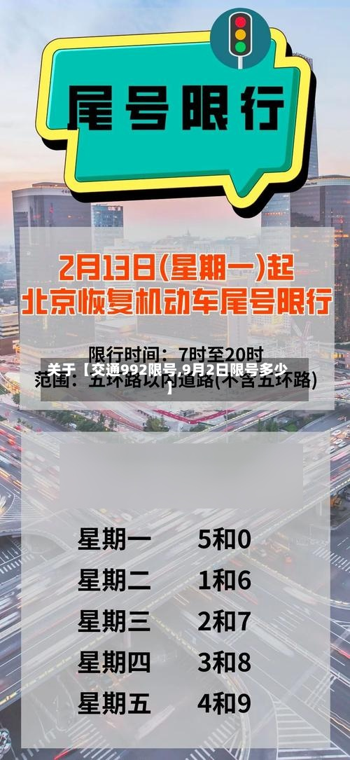关于【交通992限号,9月2日限号多少】-第1张图片