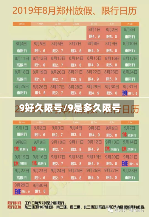 9好久限号/9是多久限号-第1张图片