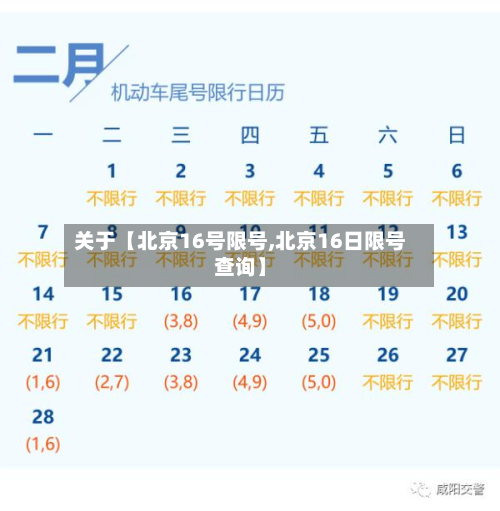 关于【北京16号限号,北京16日限号查询】-第2张图片