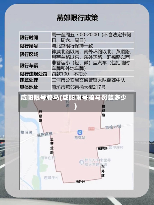 咸阳限号骑马(咸阳限号骑马罚款多少)-第2张图片