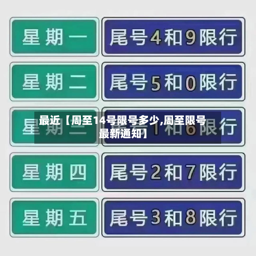 最近【周至14号限号多少,周至限号最新通知】-第3张图片